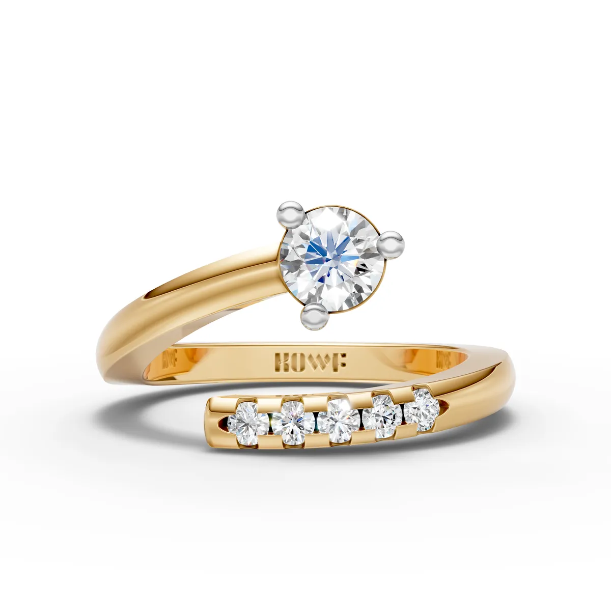 Open Solitaire Diamond Ring